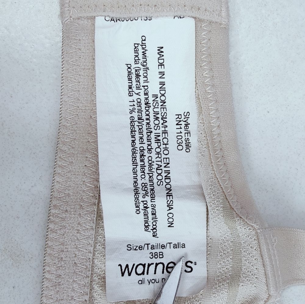 Warner's Elements of Bliss Wireless Wirefree Bra Bralette, Sz 38B - Picture 8 of 11